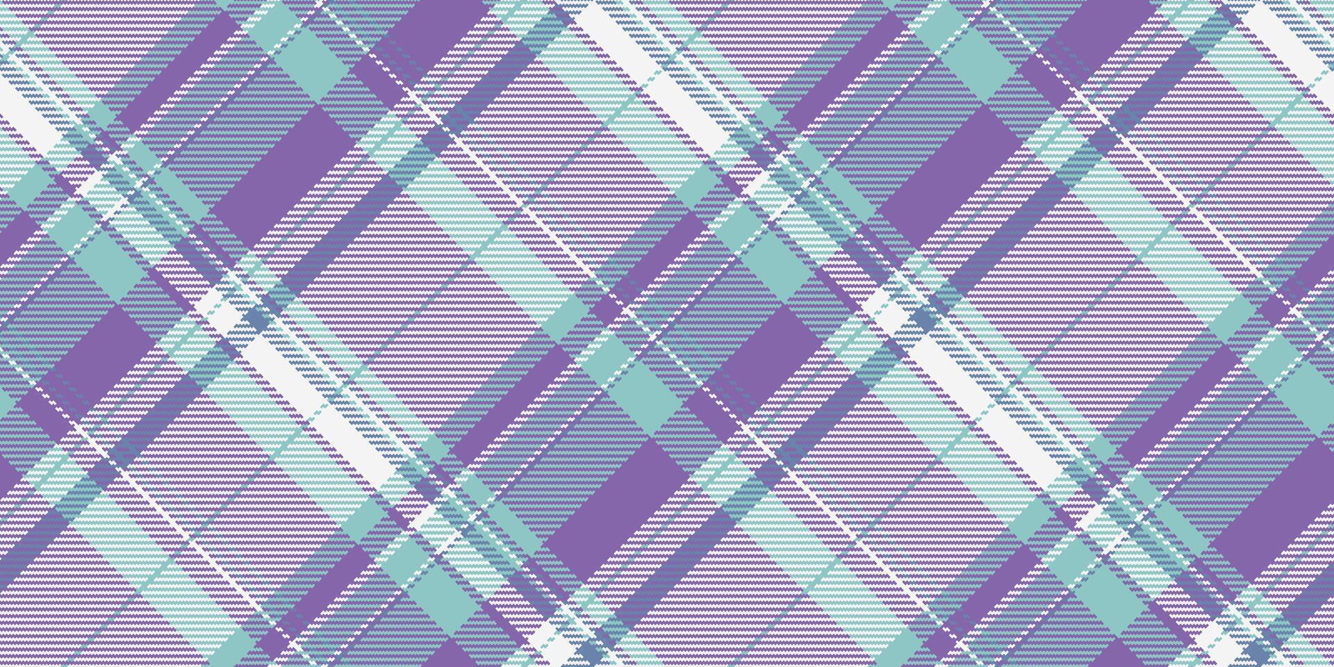 Customized textile check seamless, no people texture plaid. Horizontal background fabric tartan pattern in violet and white colors. vector