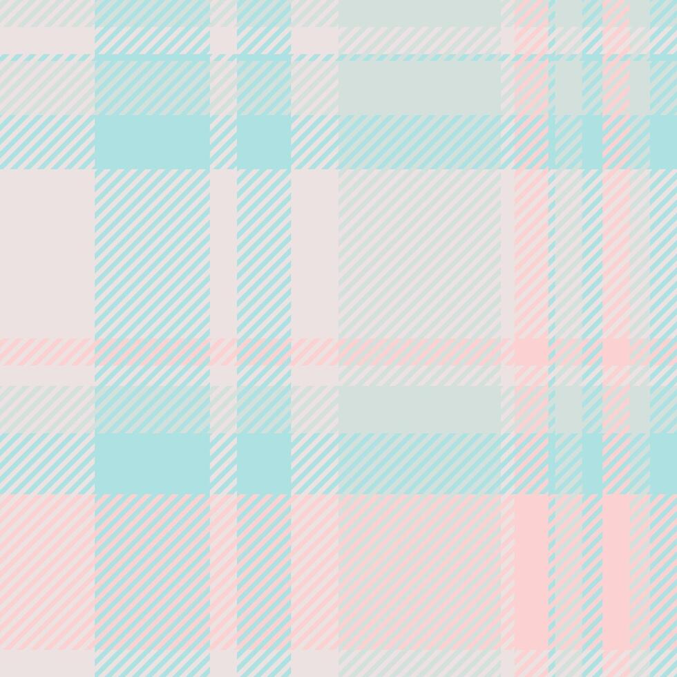 Soft pastel plaid pattern in pink and blue hues. Ideal for backgrounds, textile designs, and feminine branding. Subtle diagonal stripes create a stylish, modern feel. vector