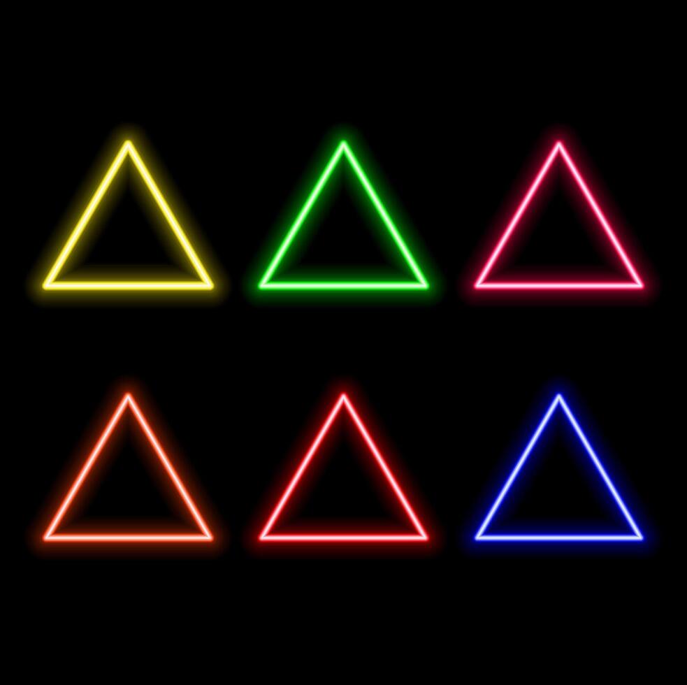 Abstract open key door Light outside technology and with neon triangles. Hitech communication concept innovation background, design vector