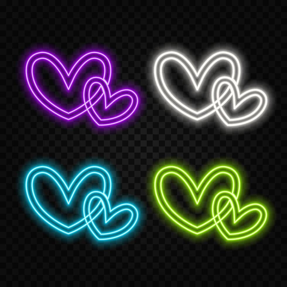 Futuristic Modern empty stage. Reflective dark room with glowing neon heart shape and cloud. 3d render. vector