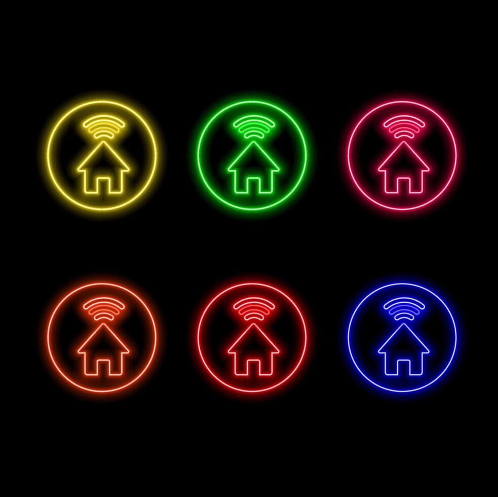 Wifi neon sign, neon style... vector