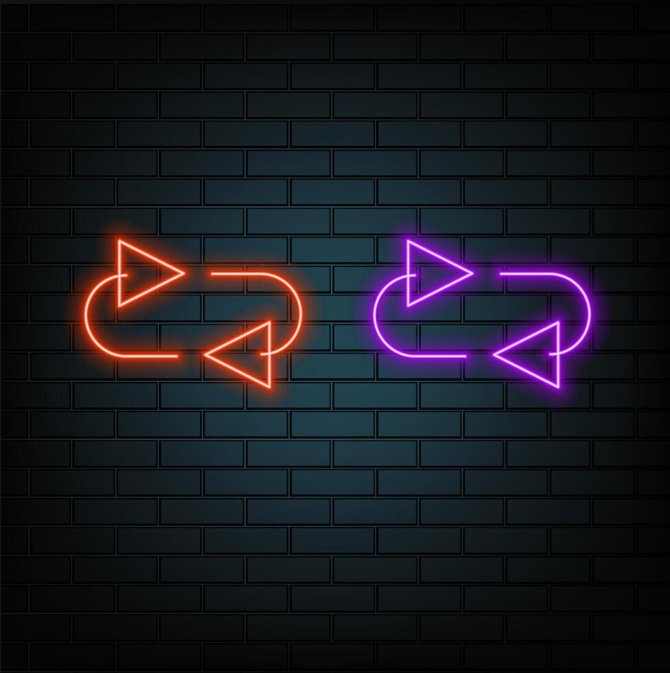 Neon arrows extended in blue on a transparent background, pointing at opposite alternatives. Future, abstract design with a modern, minimalist look, ideal for technology and movement concepts. vector