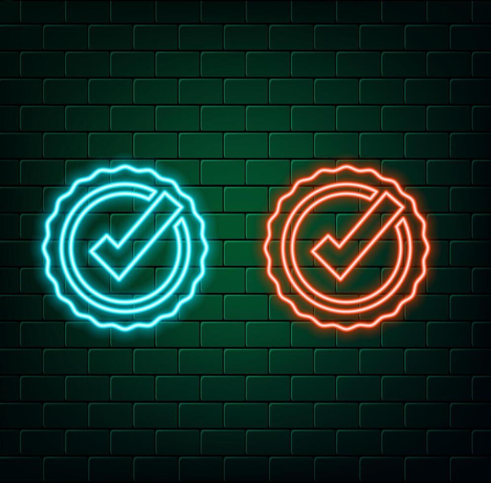 Green check mark tick icon from connecting dot and line light effect illustration isolated on transparent background vector