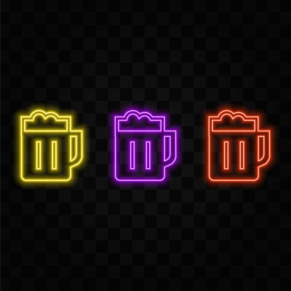 Neon pub or restaurant sign vector