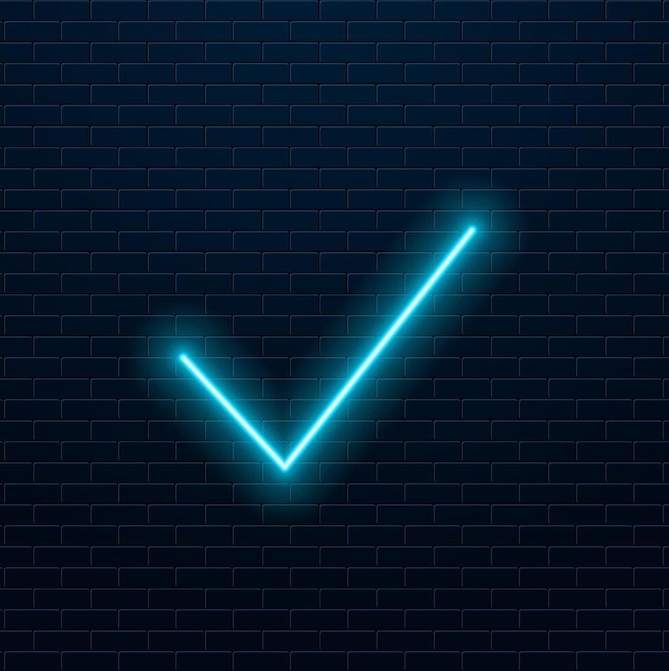 Search for image or with the Neon checkmark symbol. Success brand icon animation. Success check mark. vector