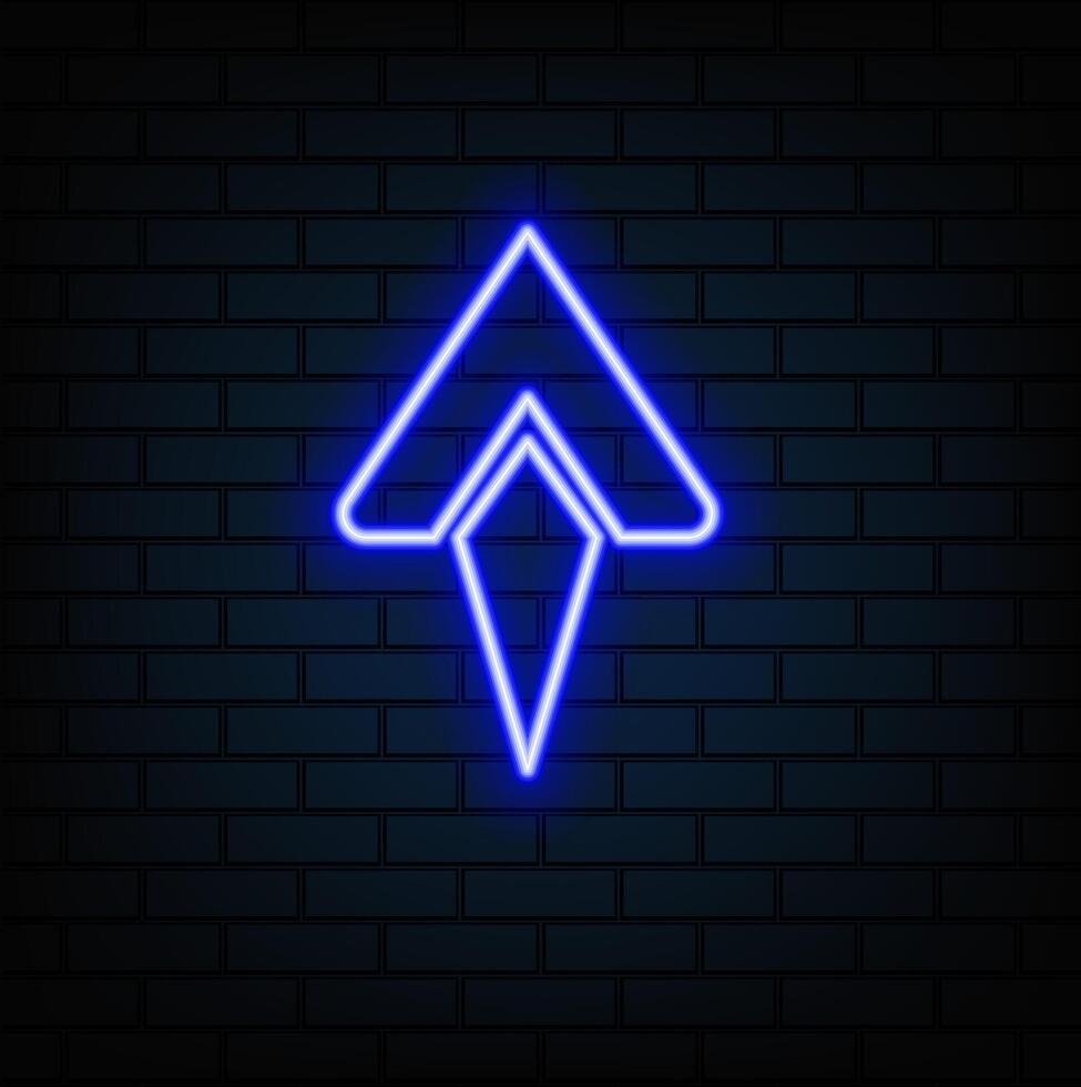 Arrow with bright neon colors vector