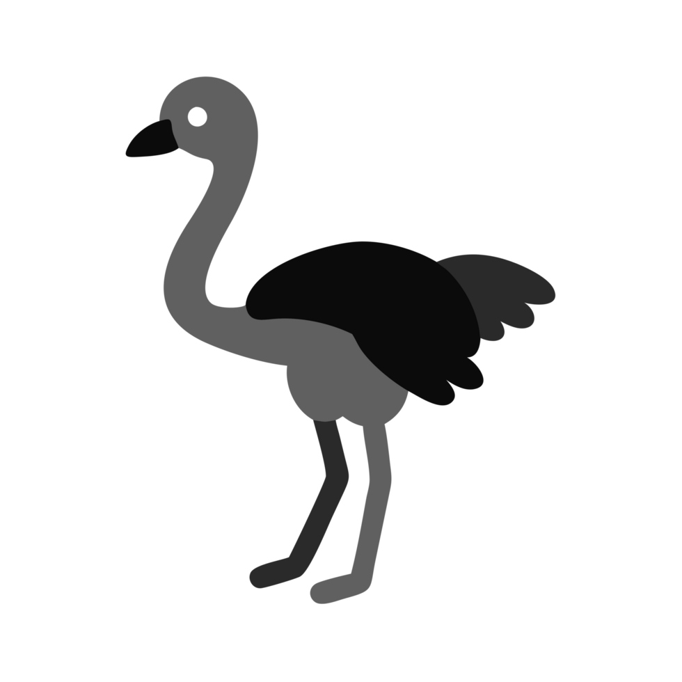 Dynamic ostrich illustration animal artwork digital design creative environment whimsical viewpoint artistic concept png