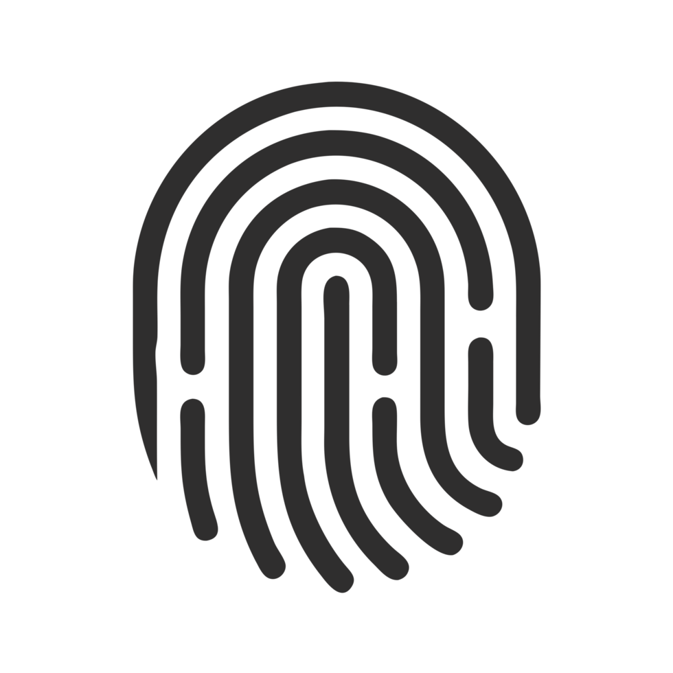 Fingerprint recognition process digital forensics lab image visualization technology environment close-up view security concept png
