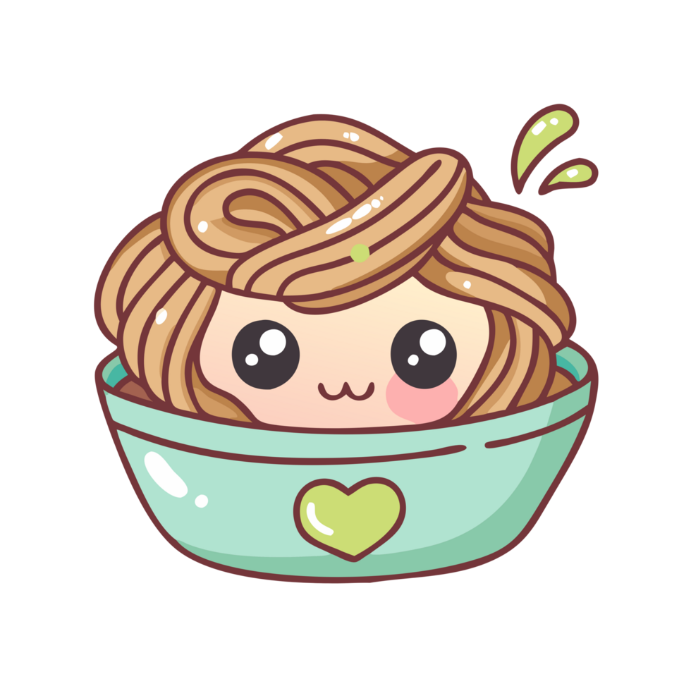 Kawaii curry rice art digital illustration cute food design whimsical style playful viewpoint adorable concept png