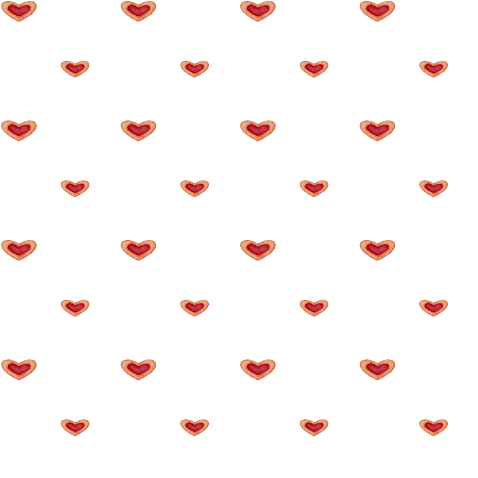 Minimalistic Seamless Pattern of Red Hearts for Valentine's Day, Romantic Design, Love Texture png