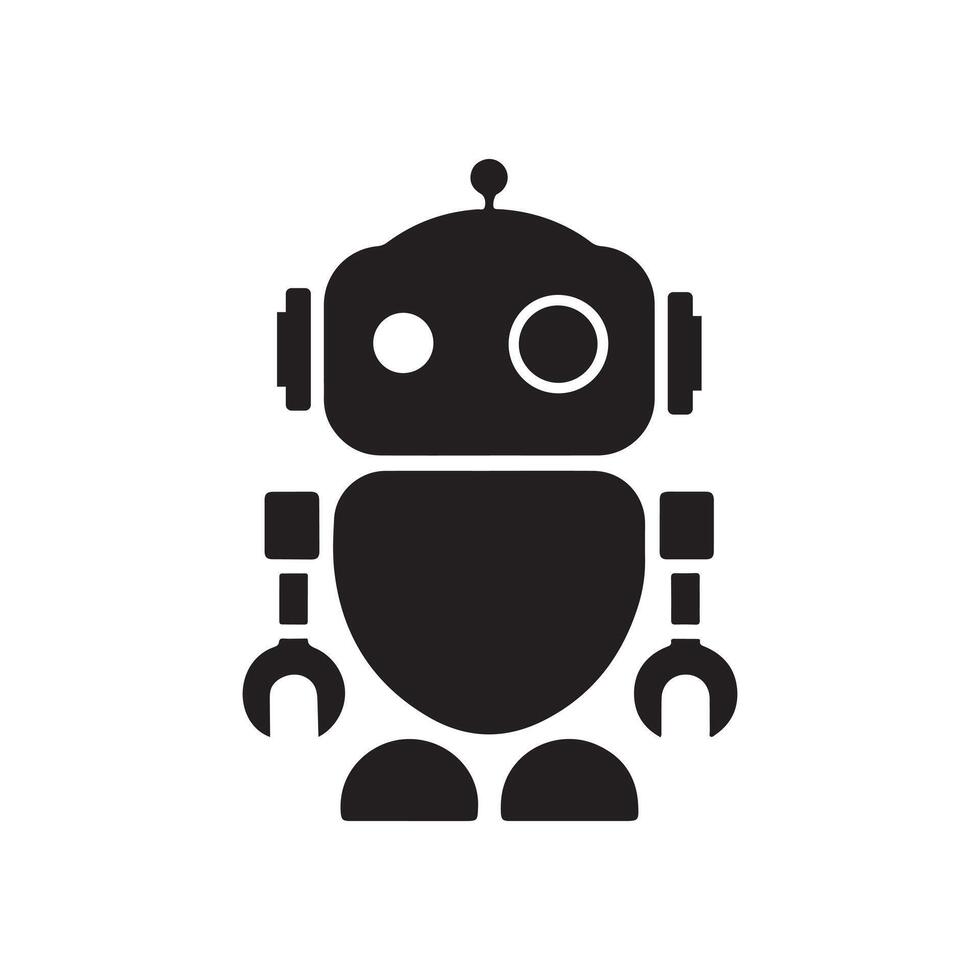 Robot icon. humanoid robot. vector