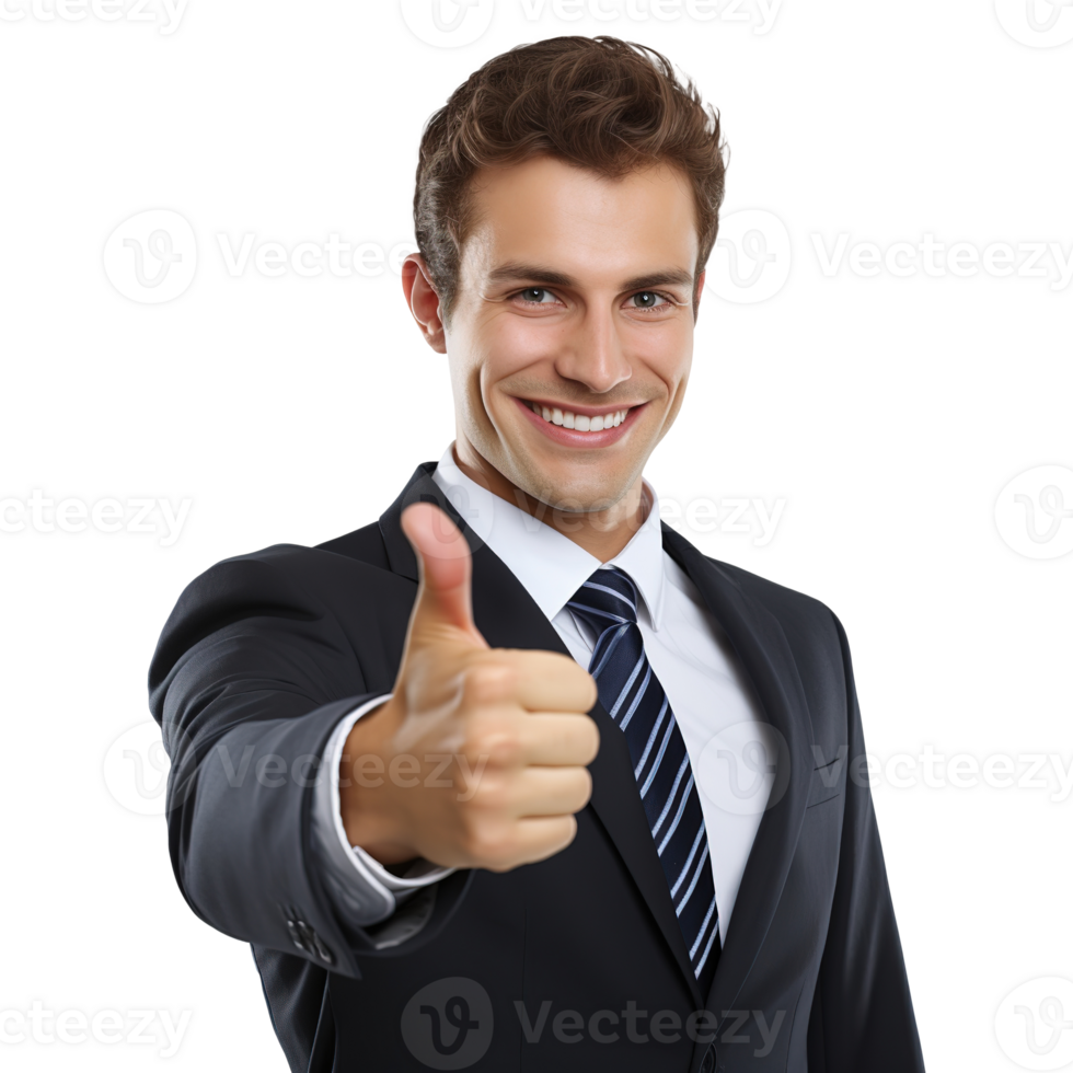 Business Man Portrait in Suit on Transparent Background png