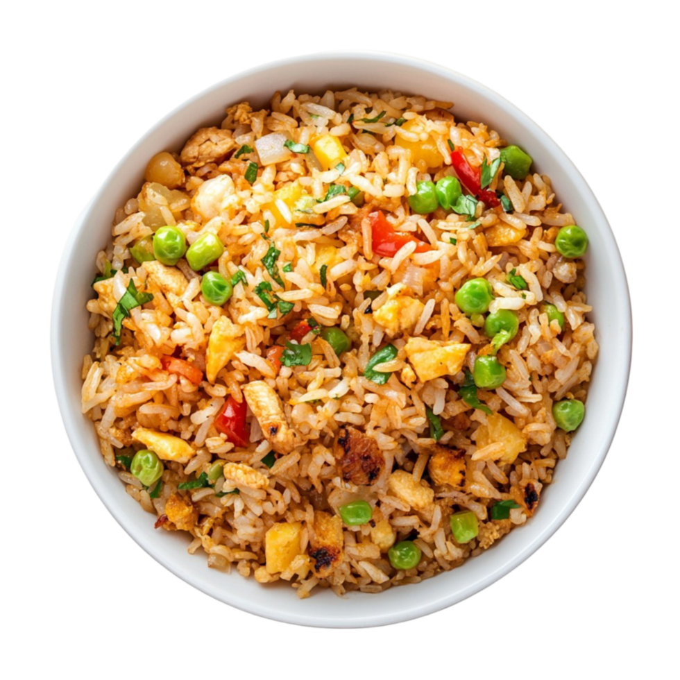 Fried Rice with Vegetables and Peas png