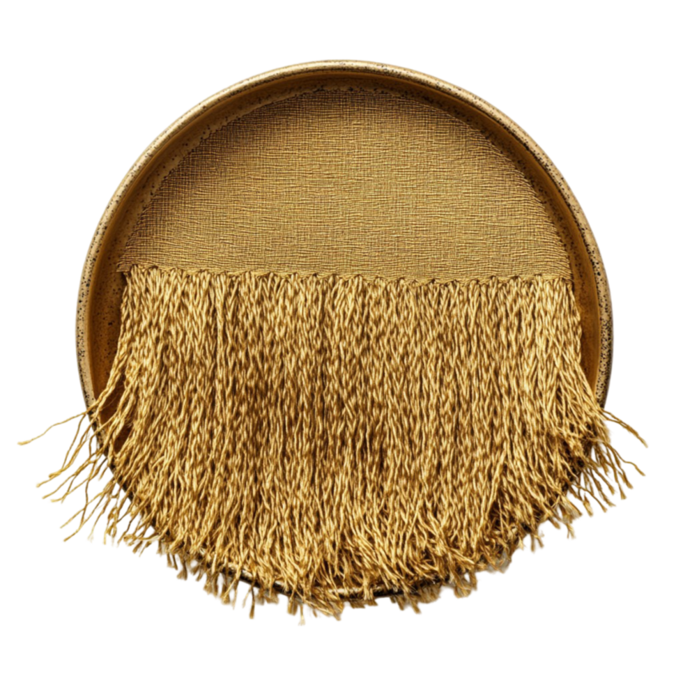 Golden Tassel on Plate png