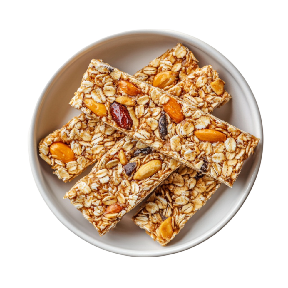 Plate of Granola Bars png