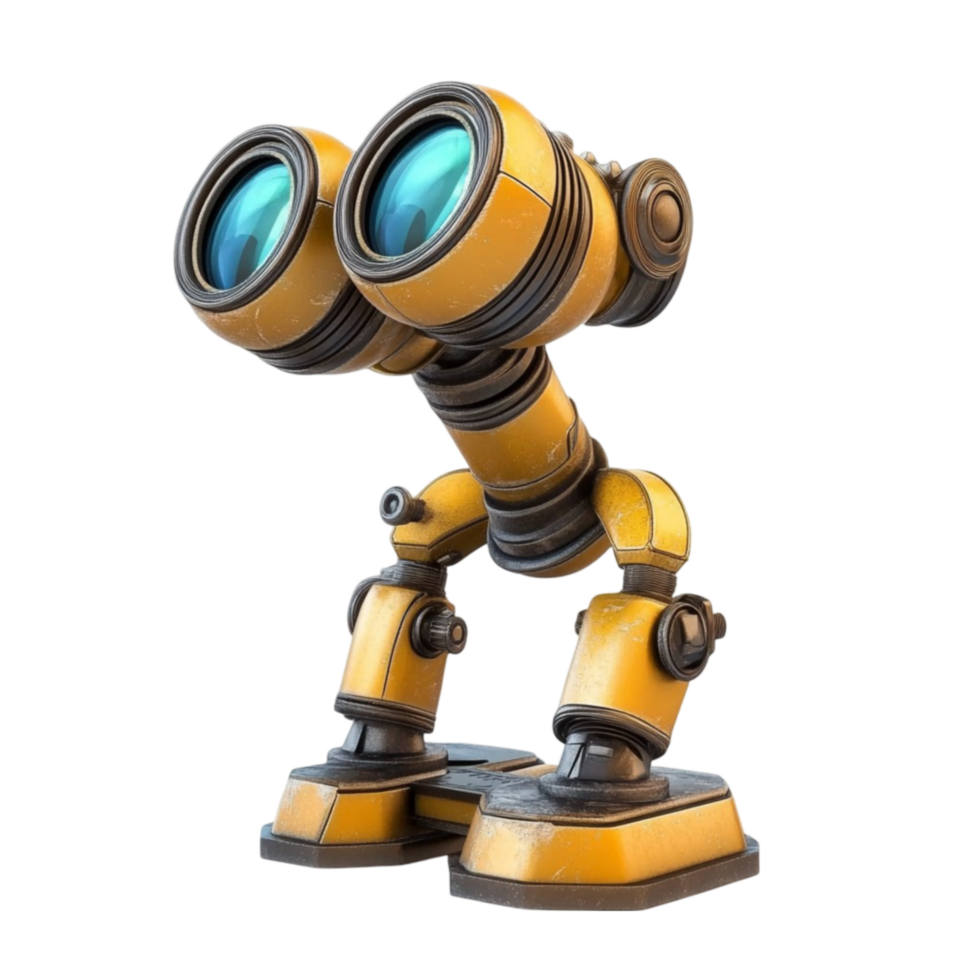 Robot with Large Binoculars png