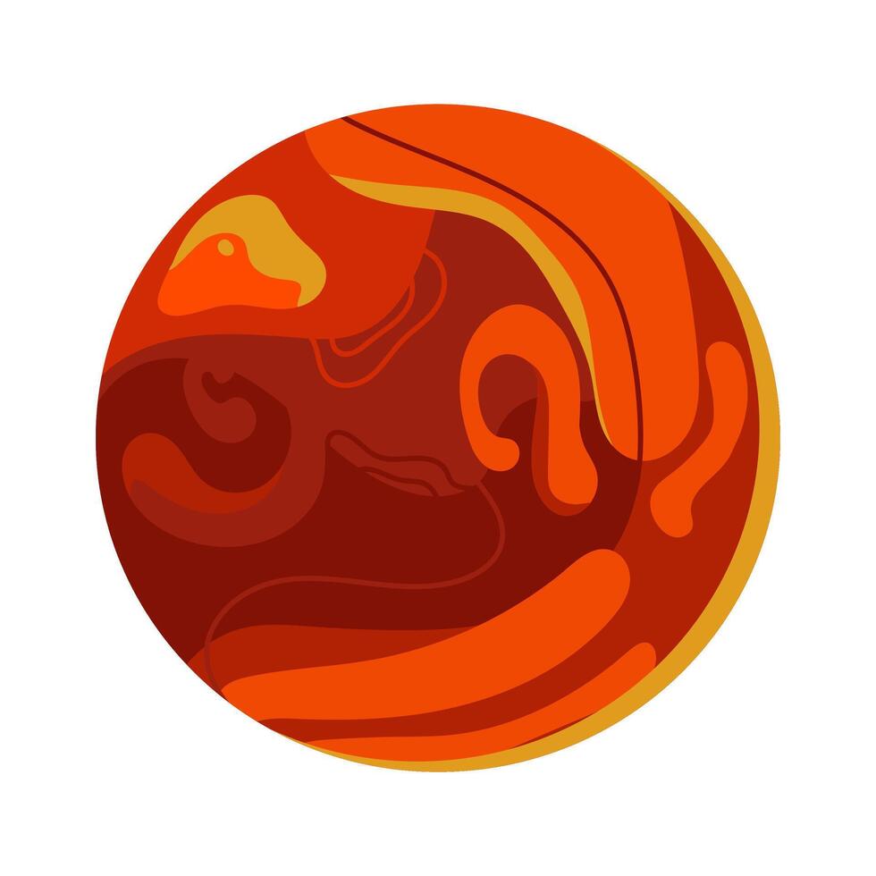 Mars Flat Children Draw vector