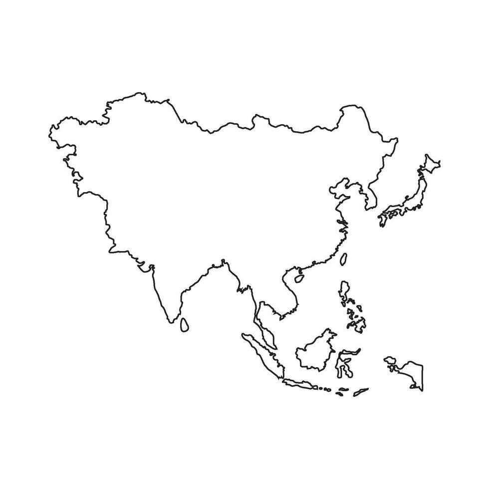Asia Map Icon design vector