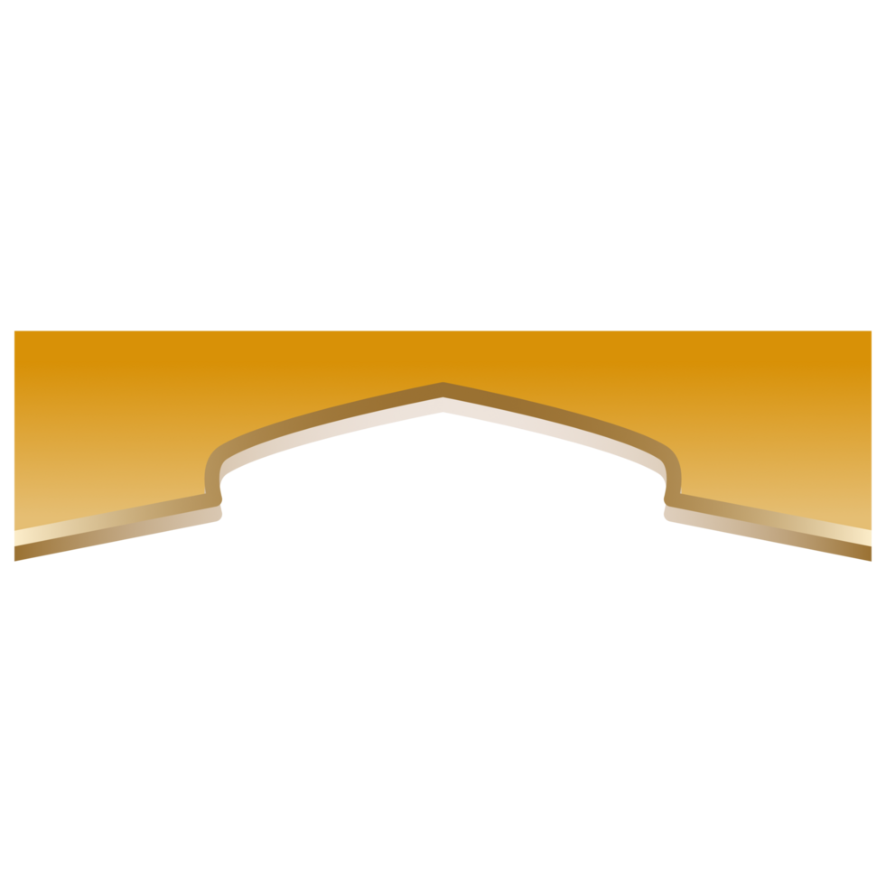 Elegant golden banner png