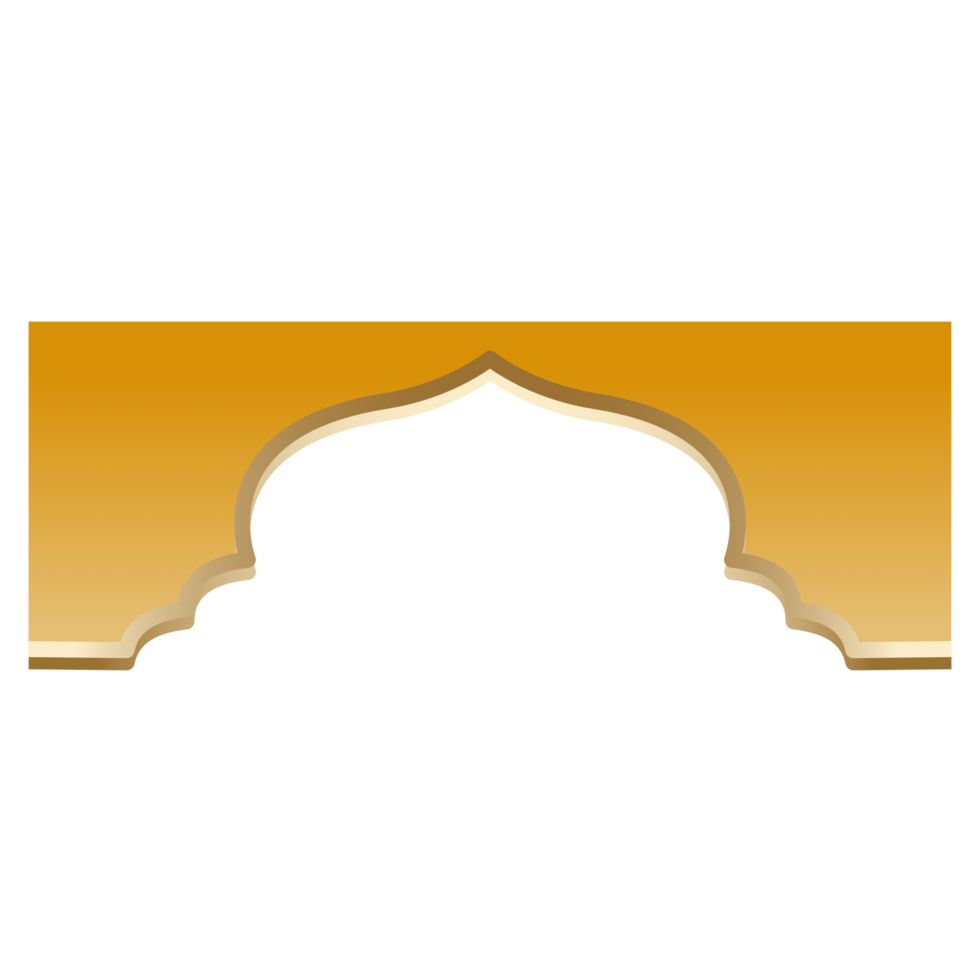 Decorative gold ornate border png