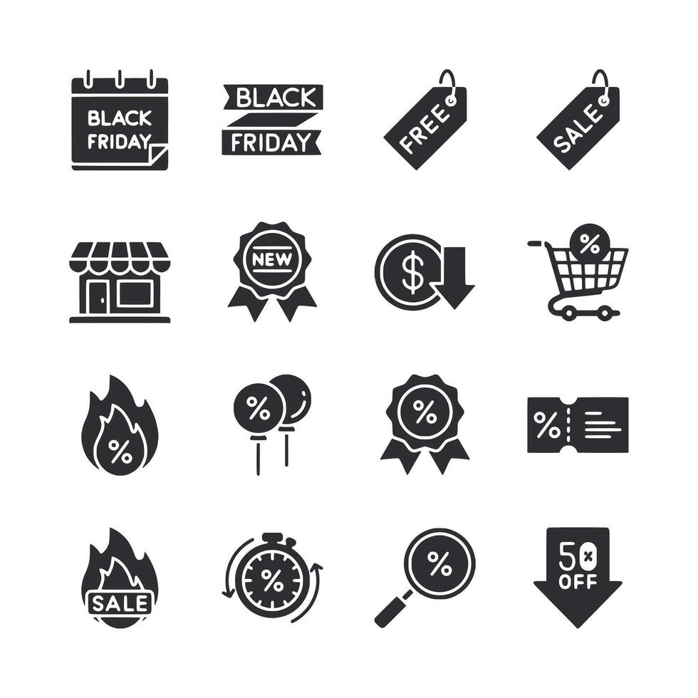 Black friday sale icon vector