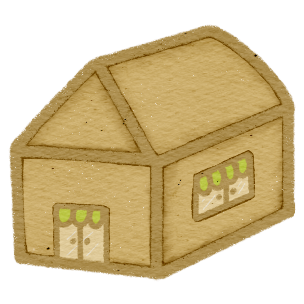 Christmas cozy home isolated on transparent background. png
