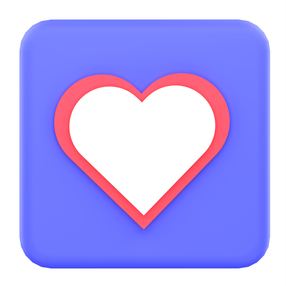 3d illustration love user interface png
