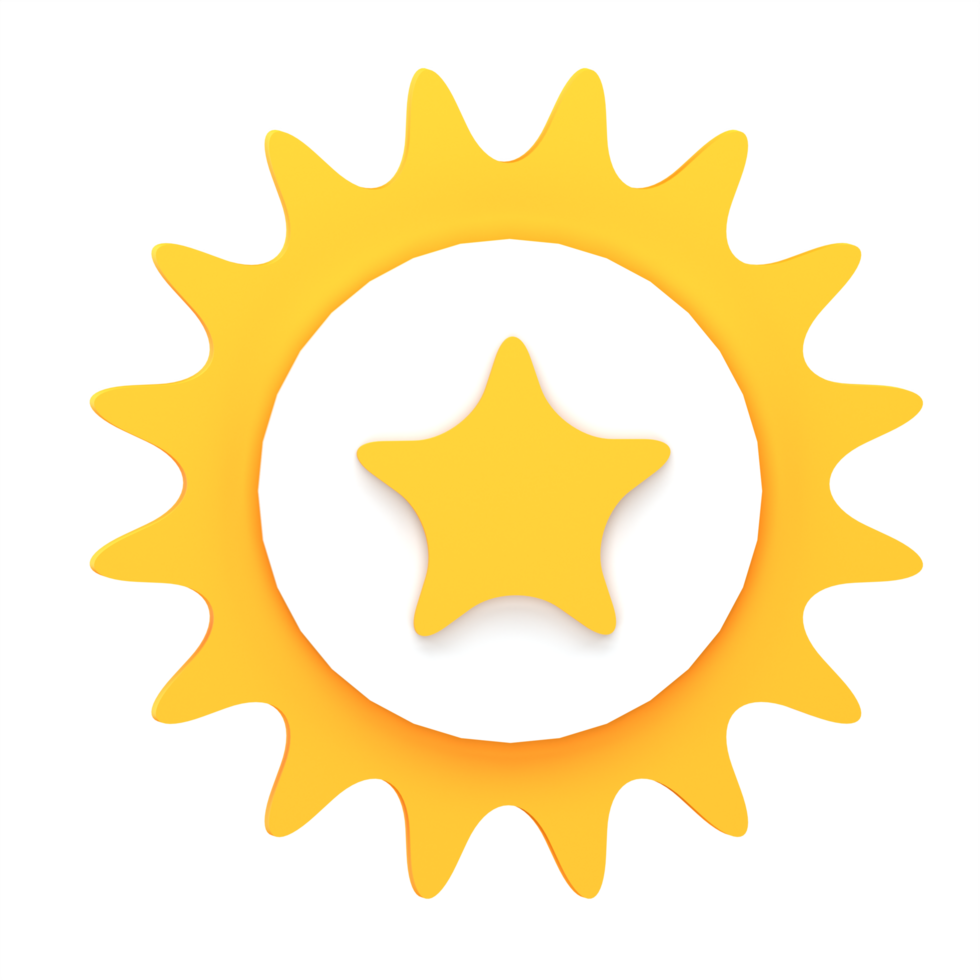 3d illustration badge quality png