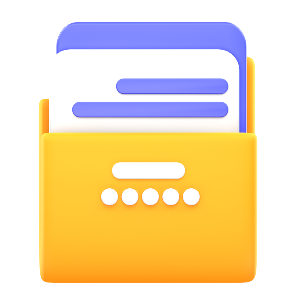 3d illustration folder png