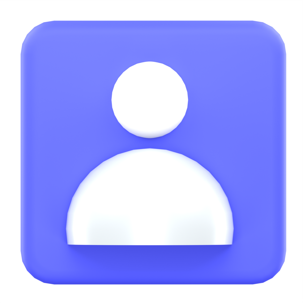 3d illustration profile user interface png