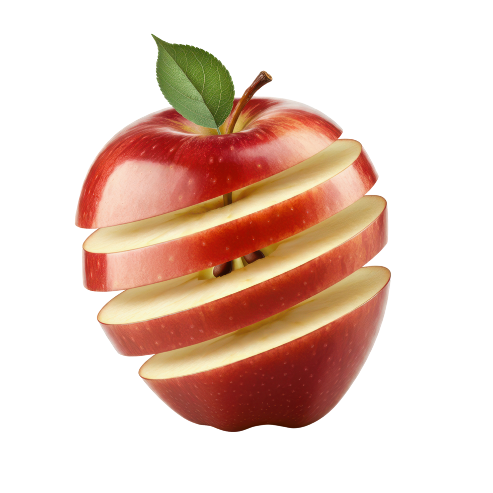 Fresh Ripe Red Apple Slice with Juicy Refreshment for Healthy Lifestyle png