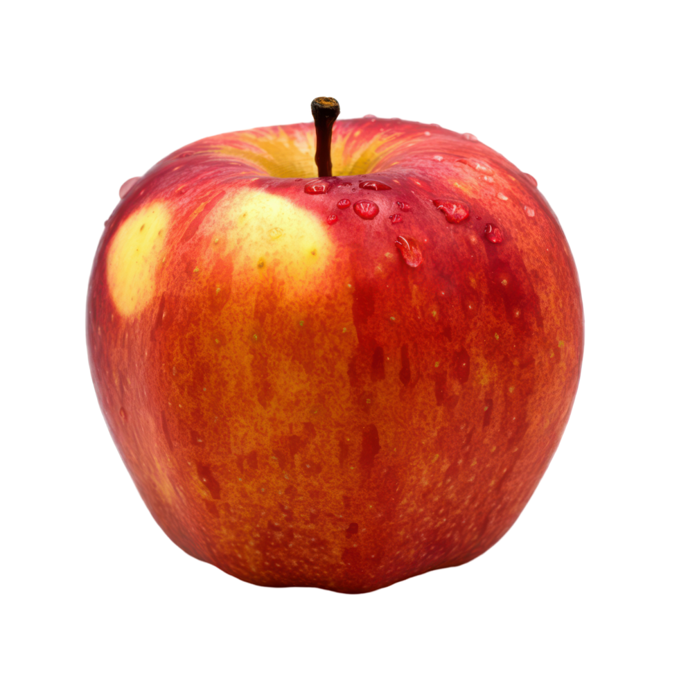 Fresh Red Apple with Juicy Splash of Water, Perfect for Detox png