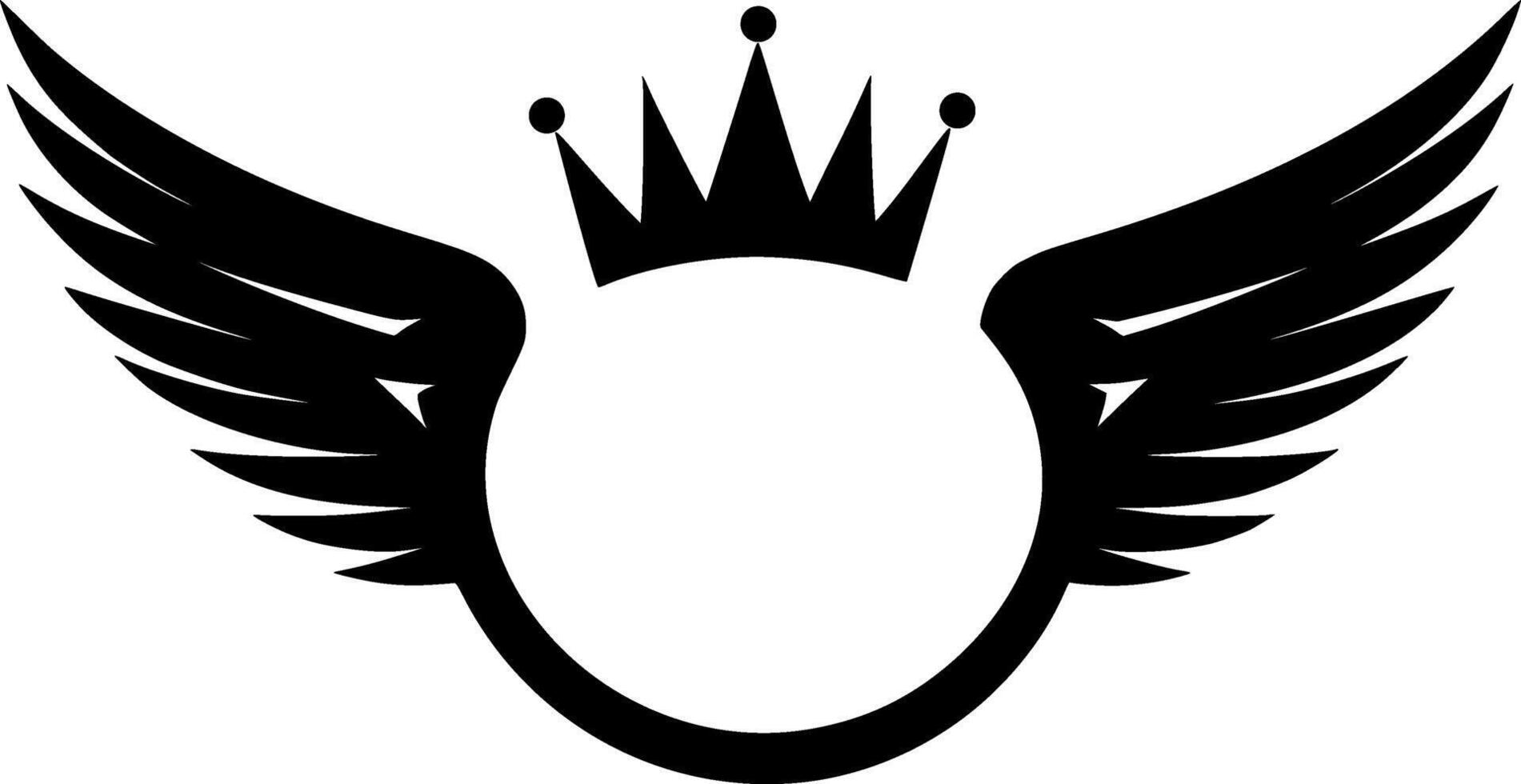 Logo Concept With Crown wings logo Icon Template Symbol emblem vector