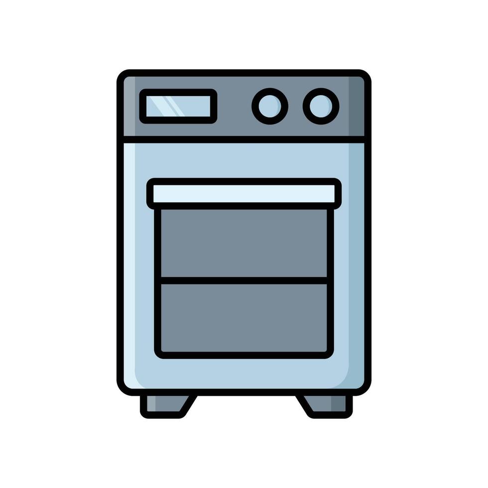 Dynamic Oven Icons Open, Closed, and In-Use Designs vector