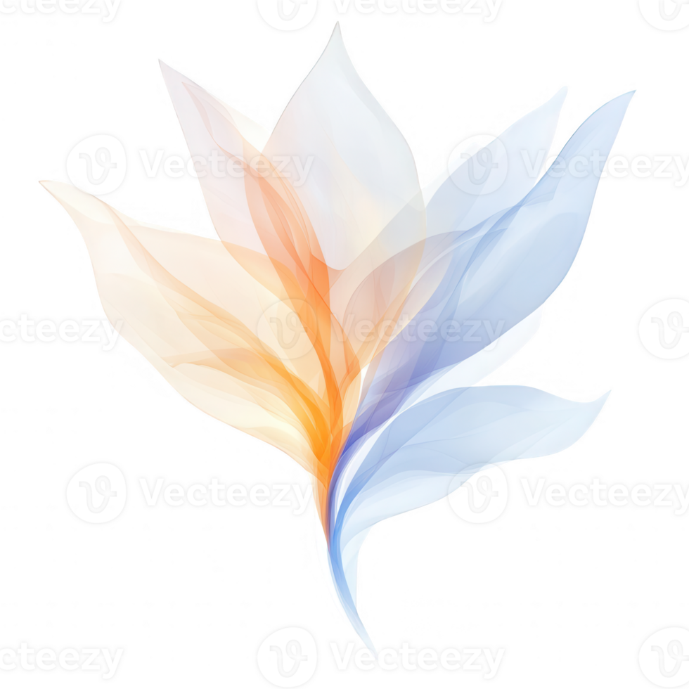 A colorful and artistic representation of a flowing abstract flower design. png