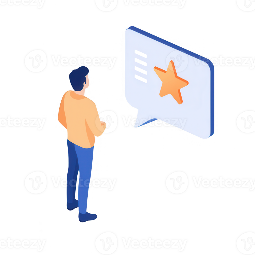 A person engaging with a digital interface displaying feedback and ratings. png