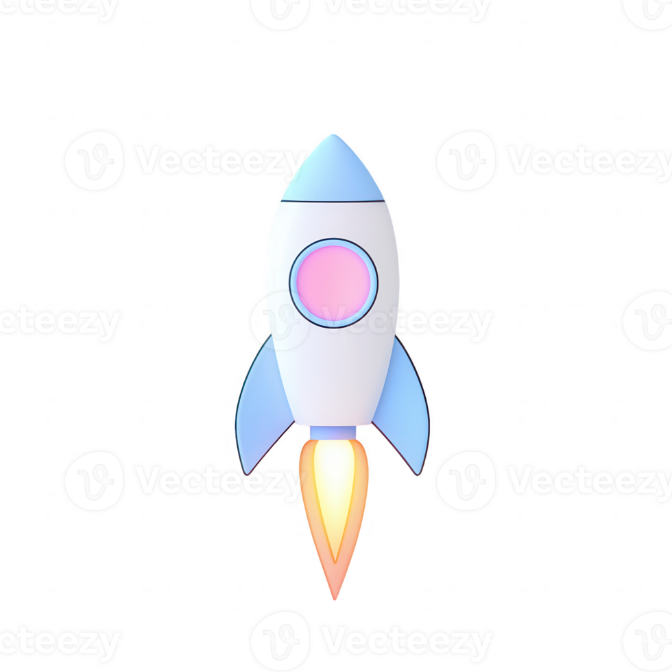 A modern rocket design ready for a futuristic space launch. png