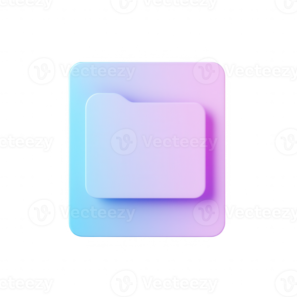 A minimalist folder icon design with a gradient color scheme. png