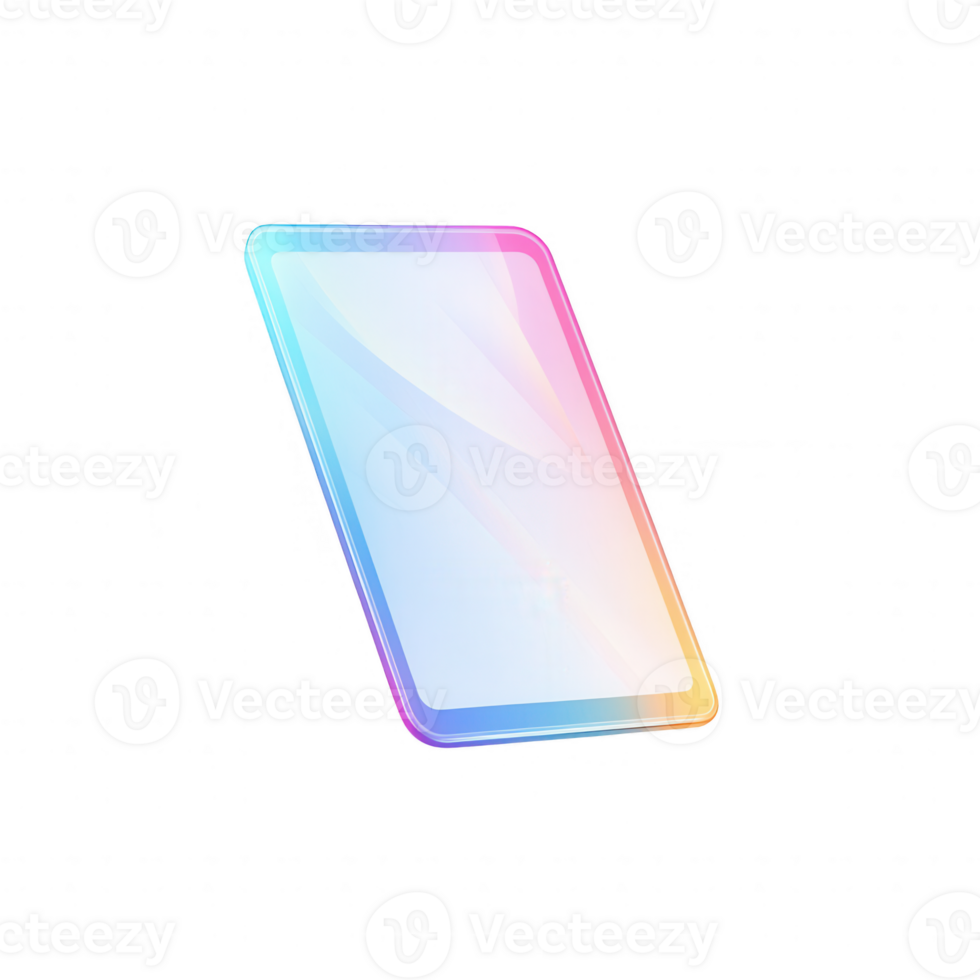 A modern smartphone with a sleek design and vibrant, colorful screen. png