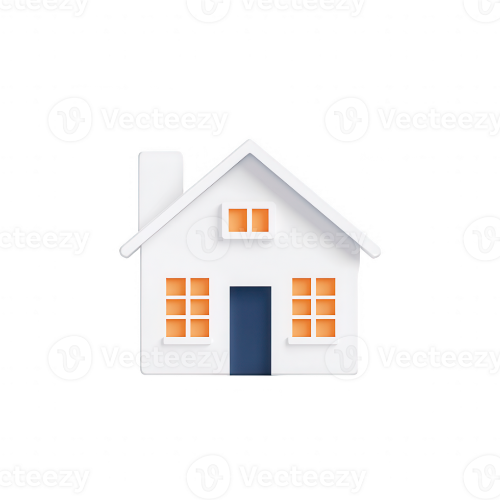 A simple and modern house design showcasing clean lines and bright colors. png