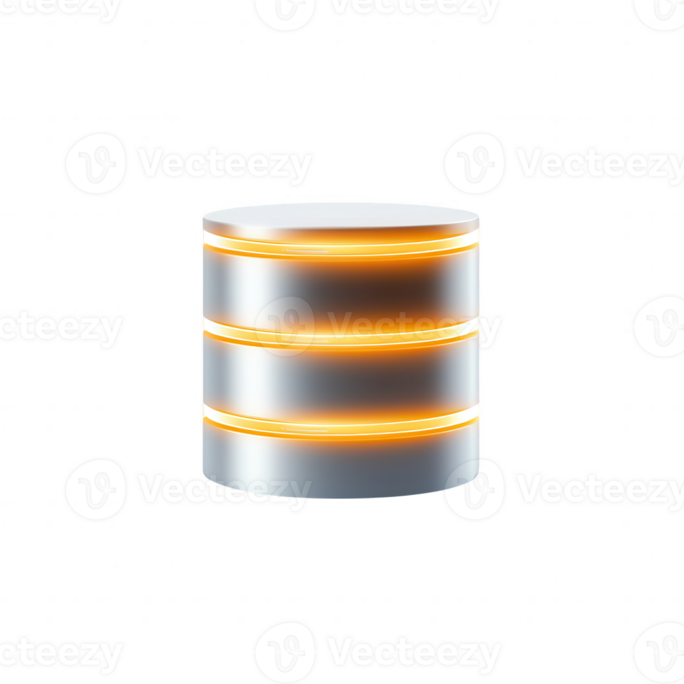 A sleek and modern database icon representing data storage concept. png