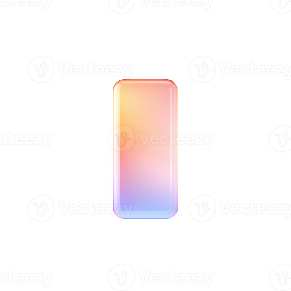 A sleek, modern gradient rectangle design with vibrant hues for creative projects. png