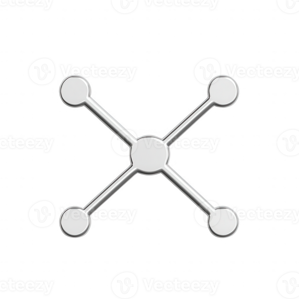 Abstract network connection symbol representing communication and linkage. png