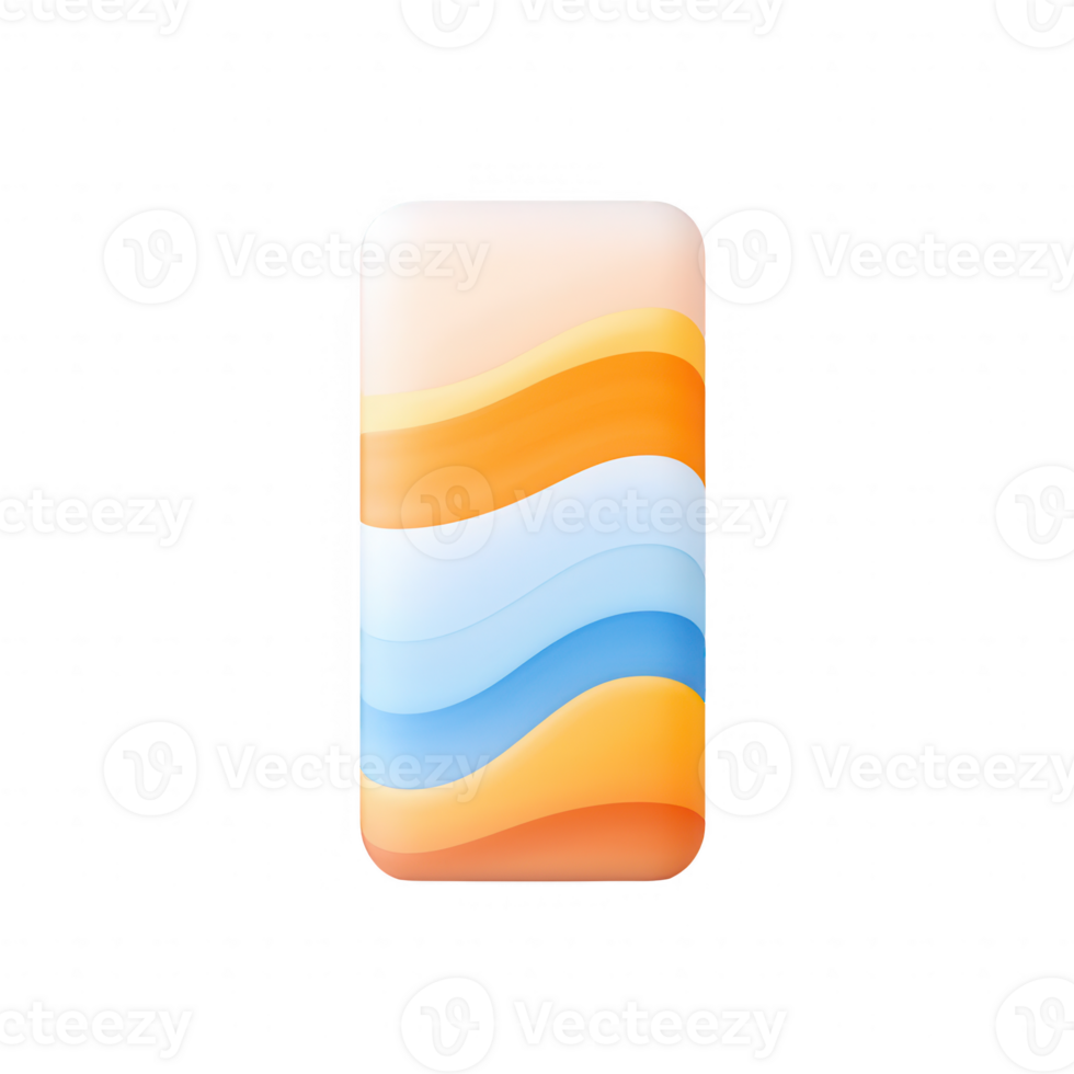 Abstract smartphone design with colorful waves and gradients, modern digital art. png