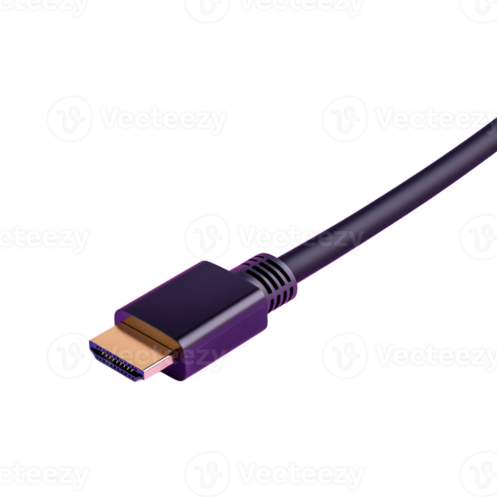 Close-up view of a high-quality HDMI cable, perfect for connecting devices. png