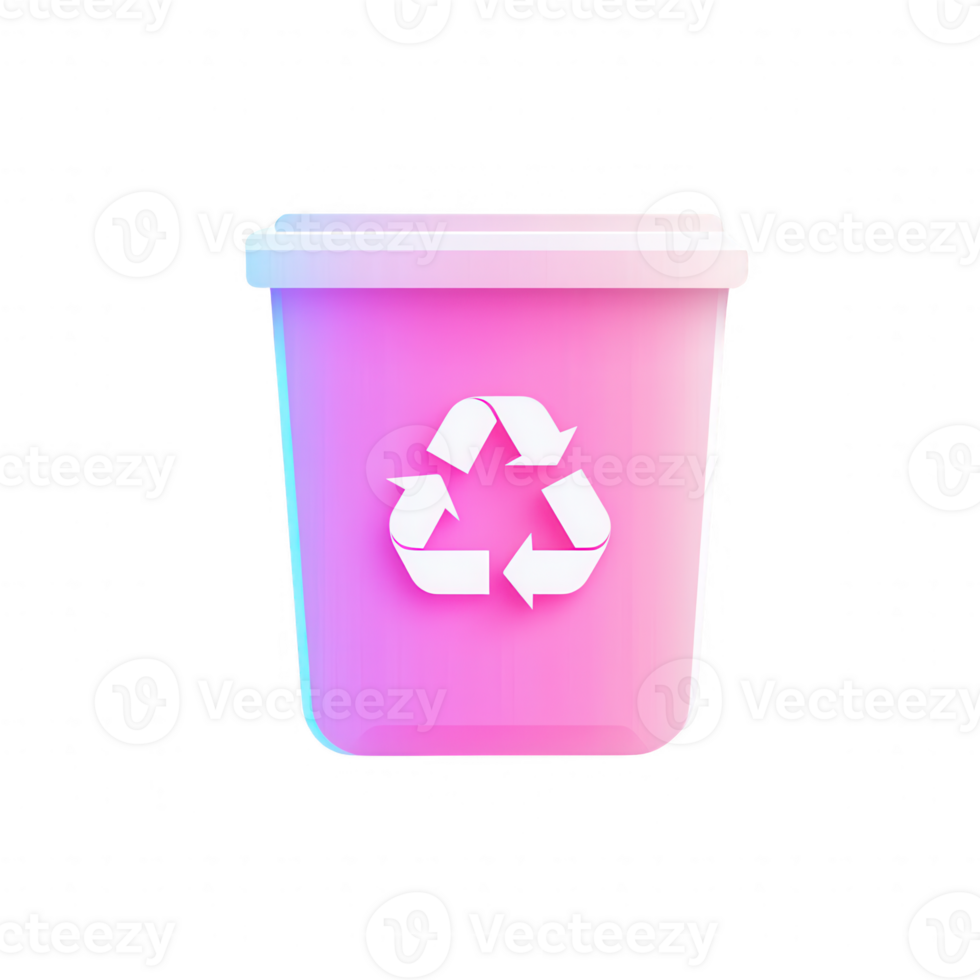 Colorful recycling bin highlighting sustainability and waste management efforts. png