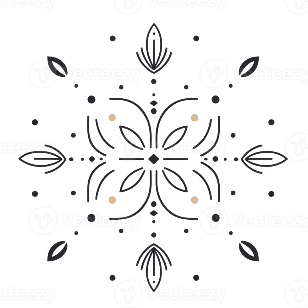Elegant floral mandala design with intricate patterns and delicate details. png