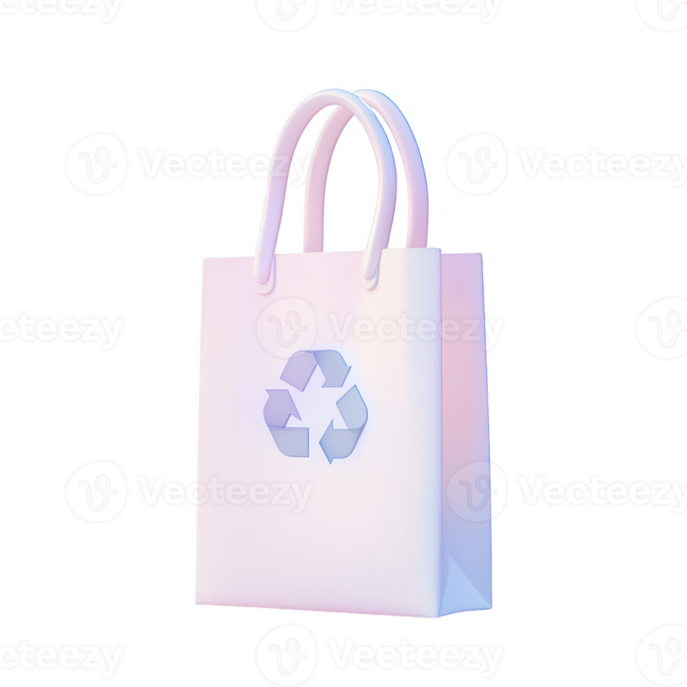Stylish eco-friendly shopping bag featuring a recycle symbol for sustainable living. png