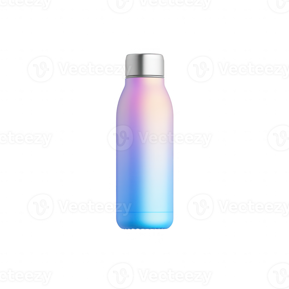 Stylish insulated water bottle with a beautiful gradient color finish. png