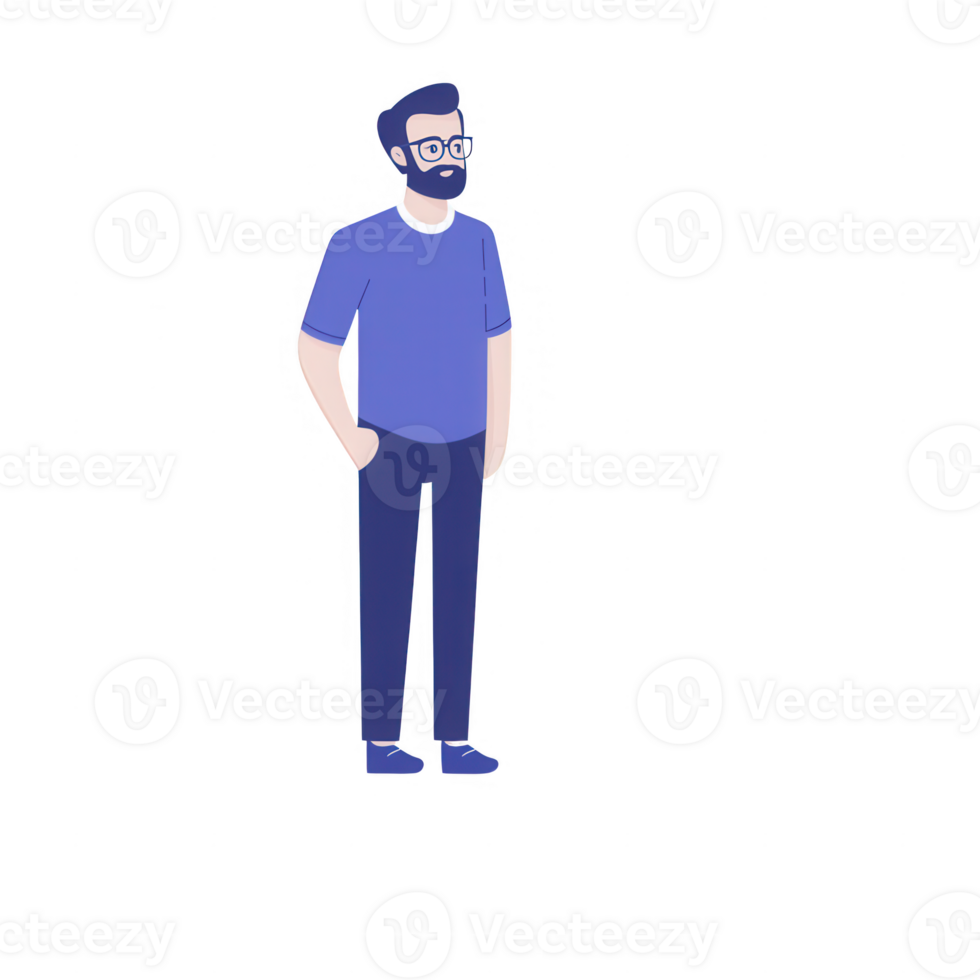 A casual man standing confidently with hands in pockets, representing modern lifestyle. png